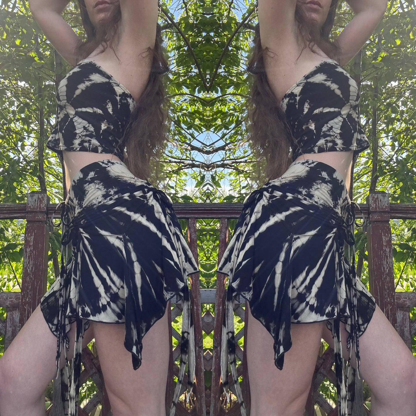 TIE DYE FESTIVAL STRAPPY FAIRY SKIRT