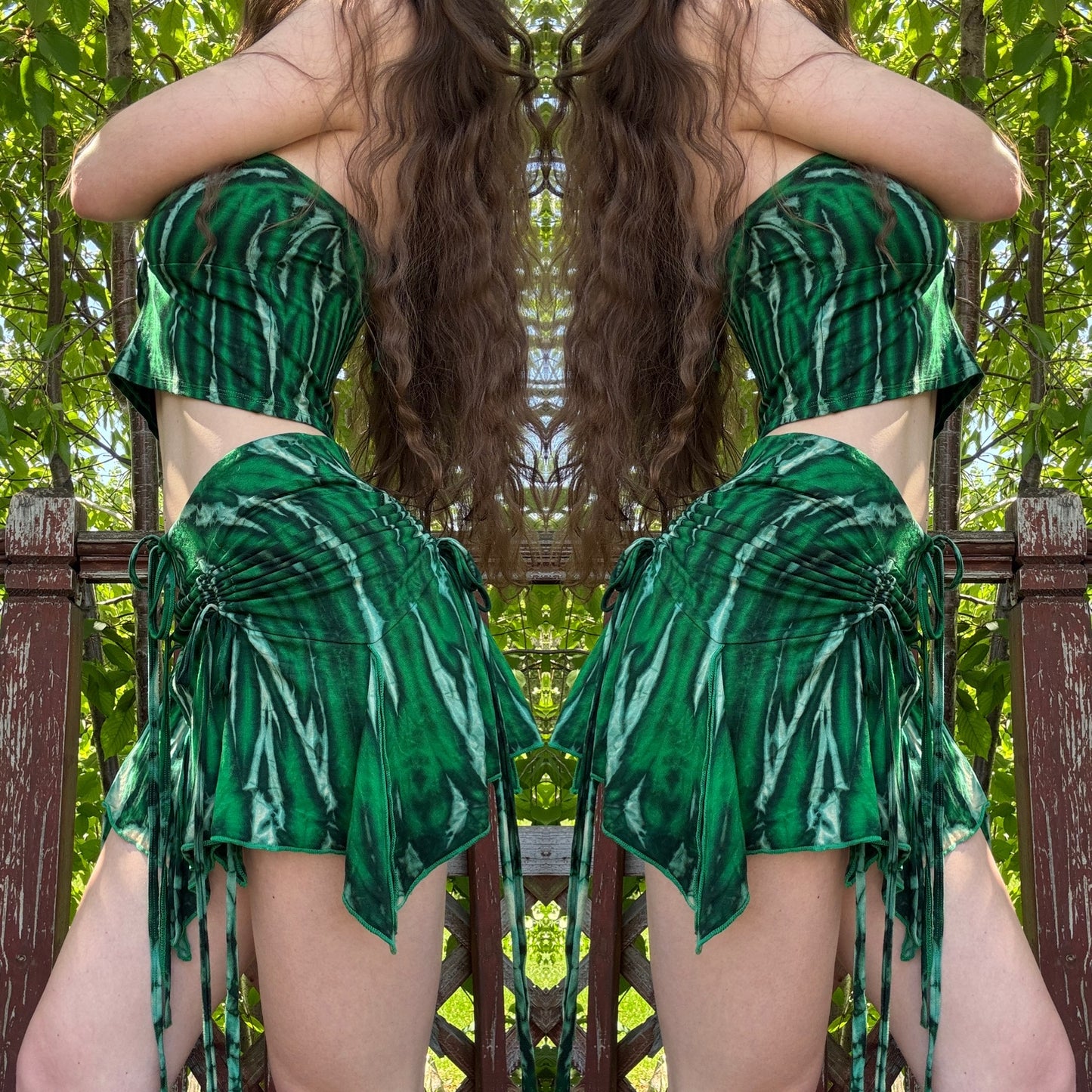 TIE DYE FESTIVAL STRAPPY FAIRY SKIRT