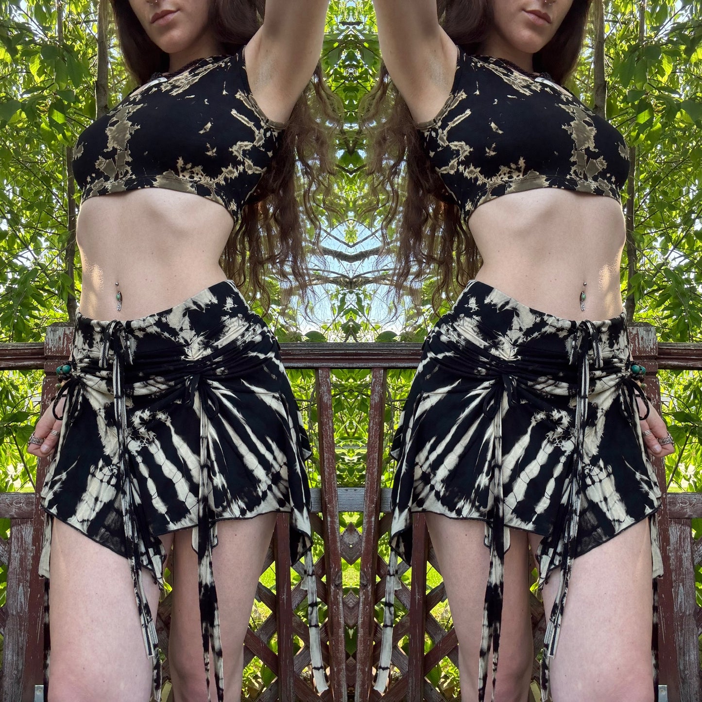 TIE DYE FESTIVAL STRAPPY FAIRY SKIRT