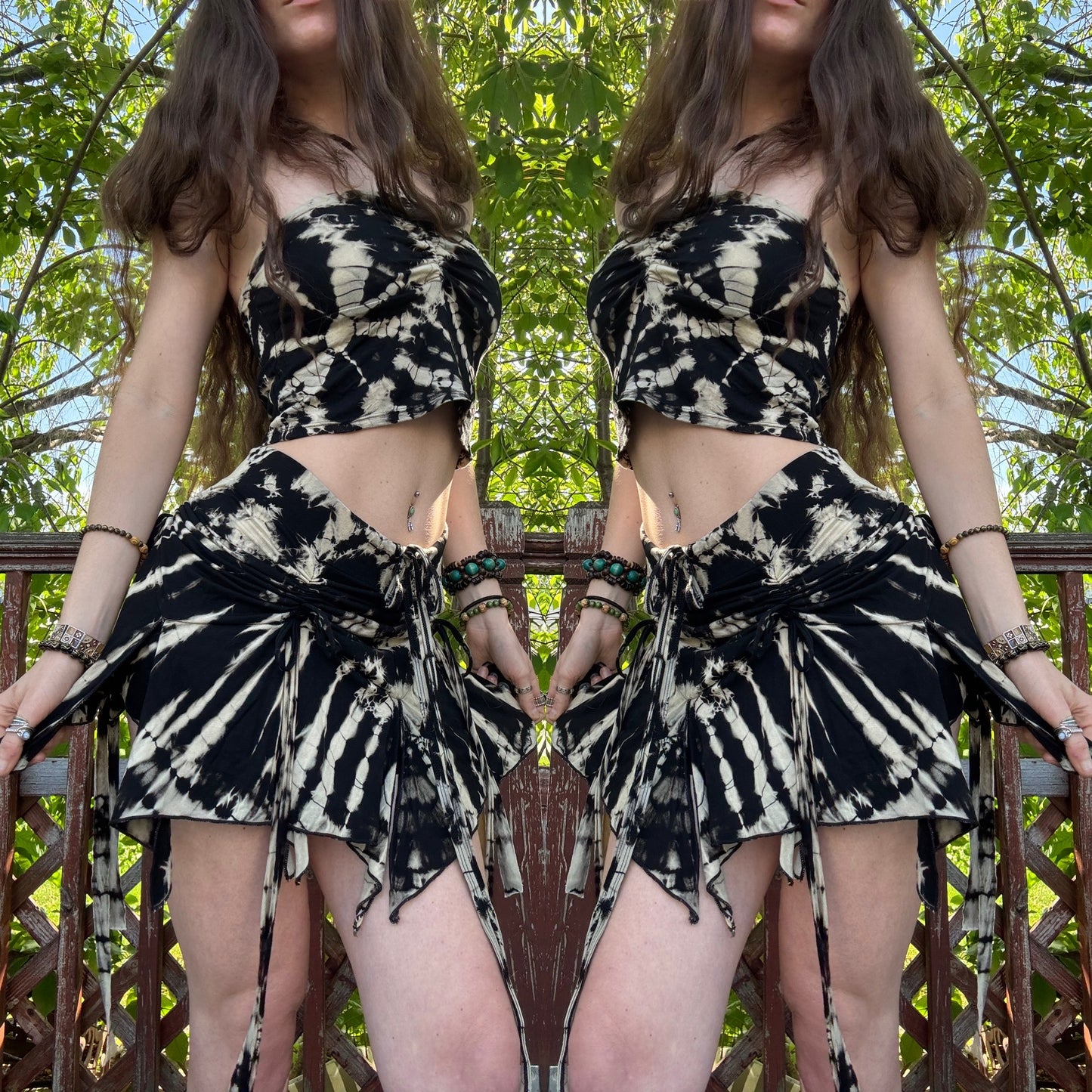 TIE DYE FESTIVAL STRAPPY FAIRY SKIRT