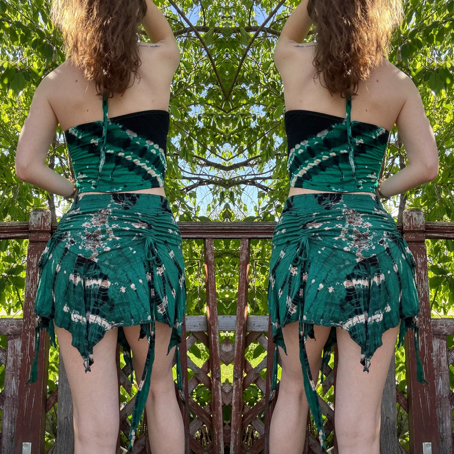 TIE DYE FESTIVAL STRAPPY FAIRY SKIRT