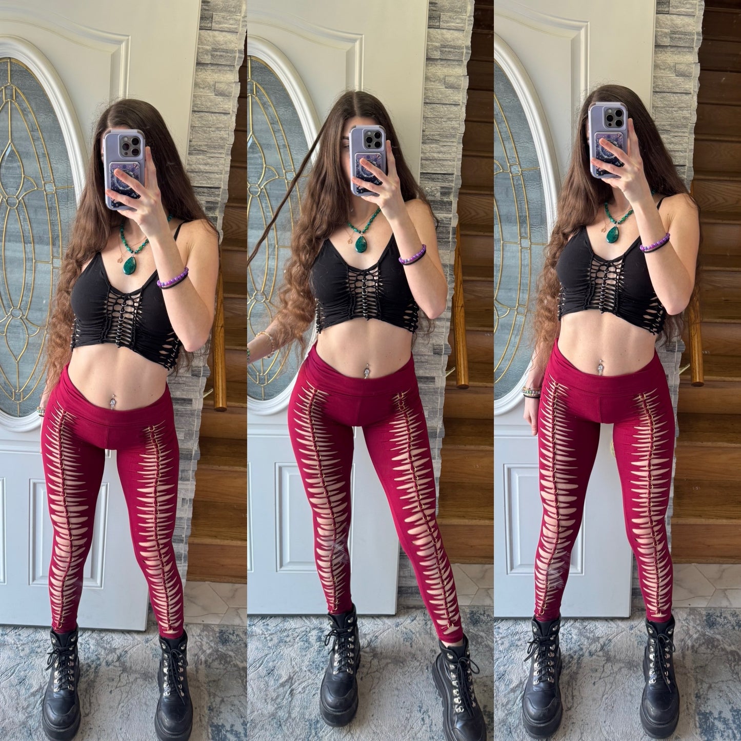 CHILI PEPPER BRAIDED LEGGINGS