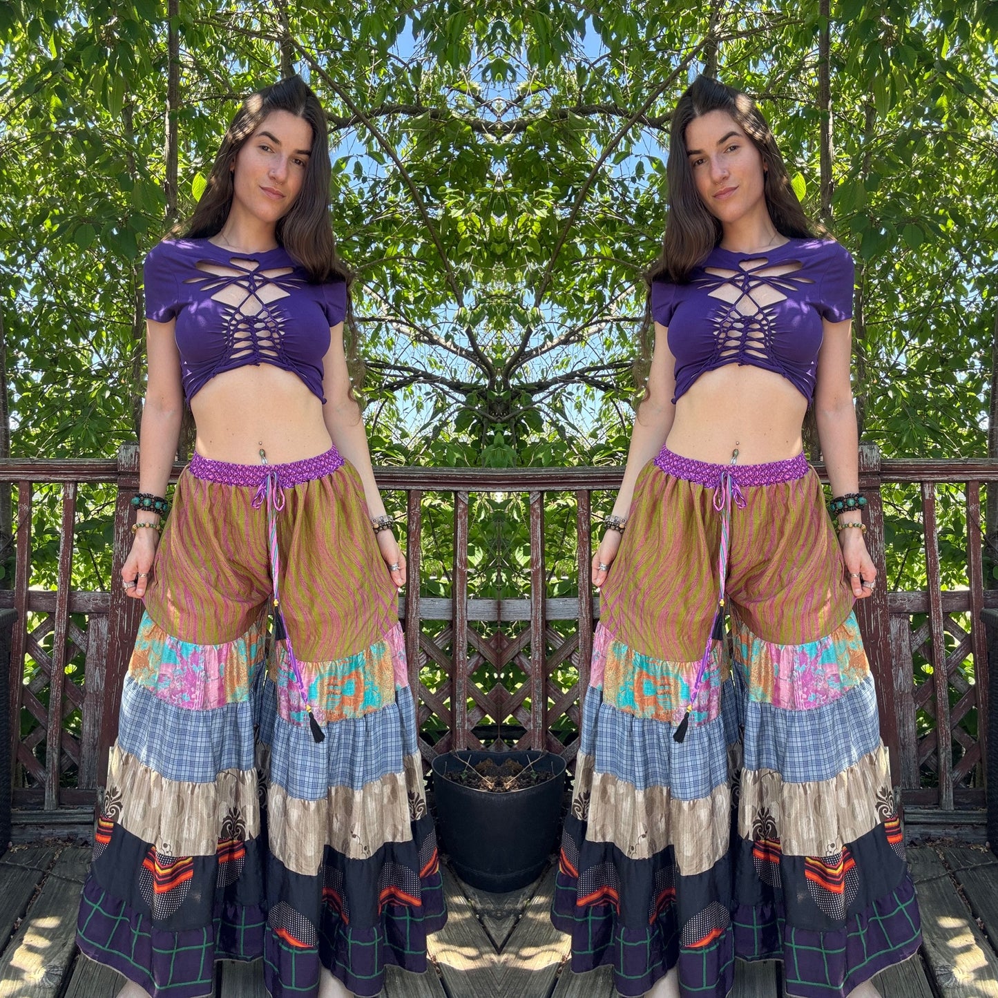 COTTON CANDY WIDE LEG FUNKY DANCE PANTS