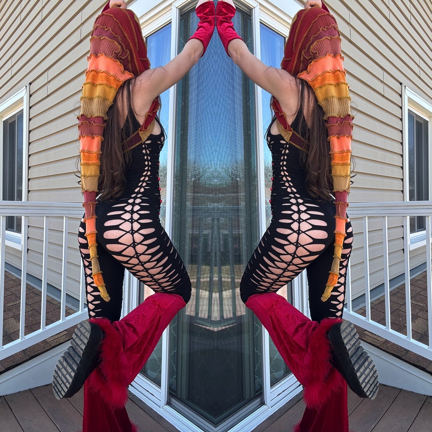 BLACK WIDOW - FLARE JUMPSUIT
