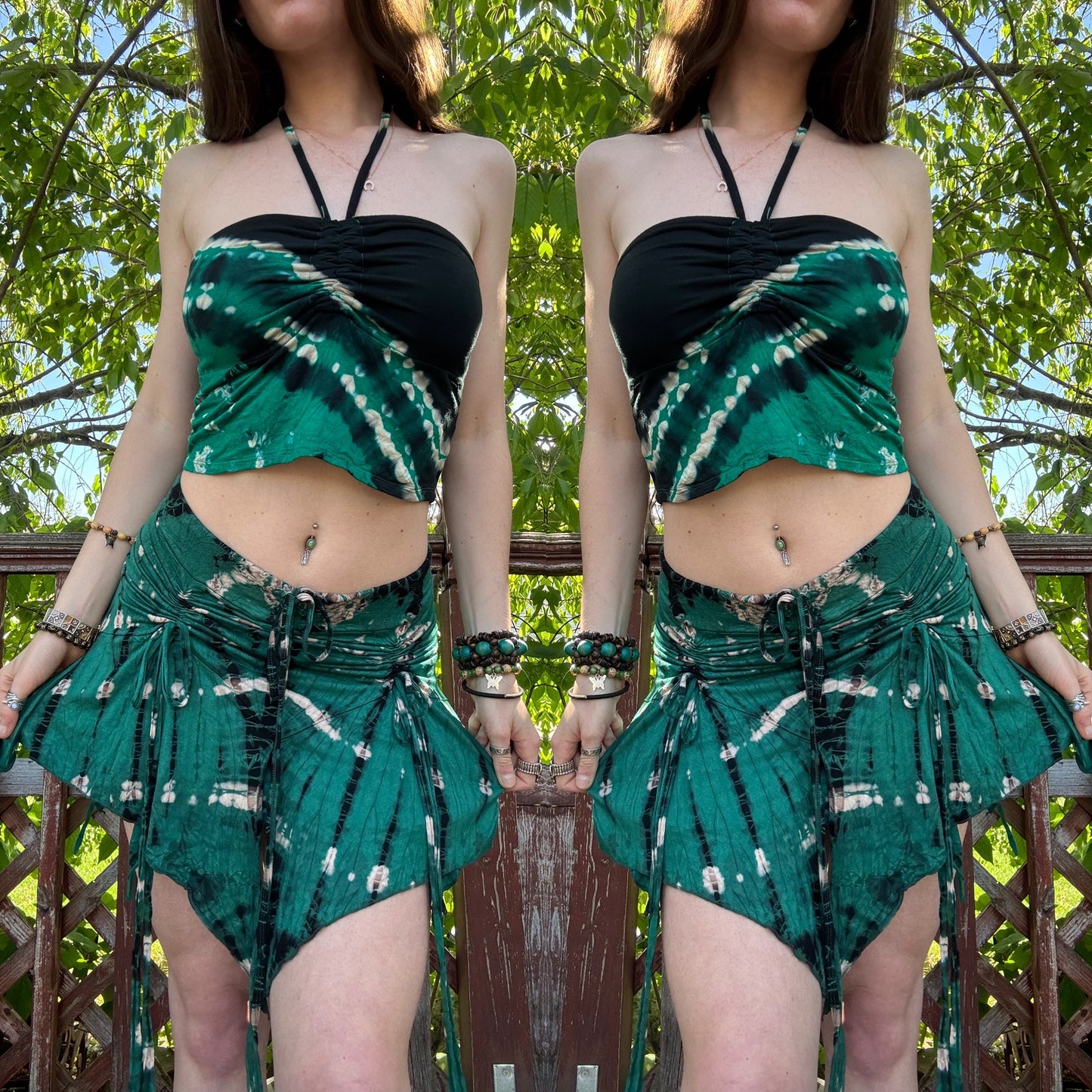 TIE DYE FESTIVAL STRAPPY FAIRY SKIRT