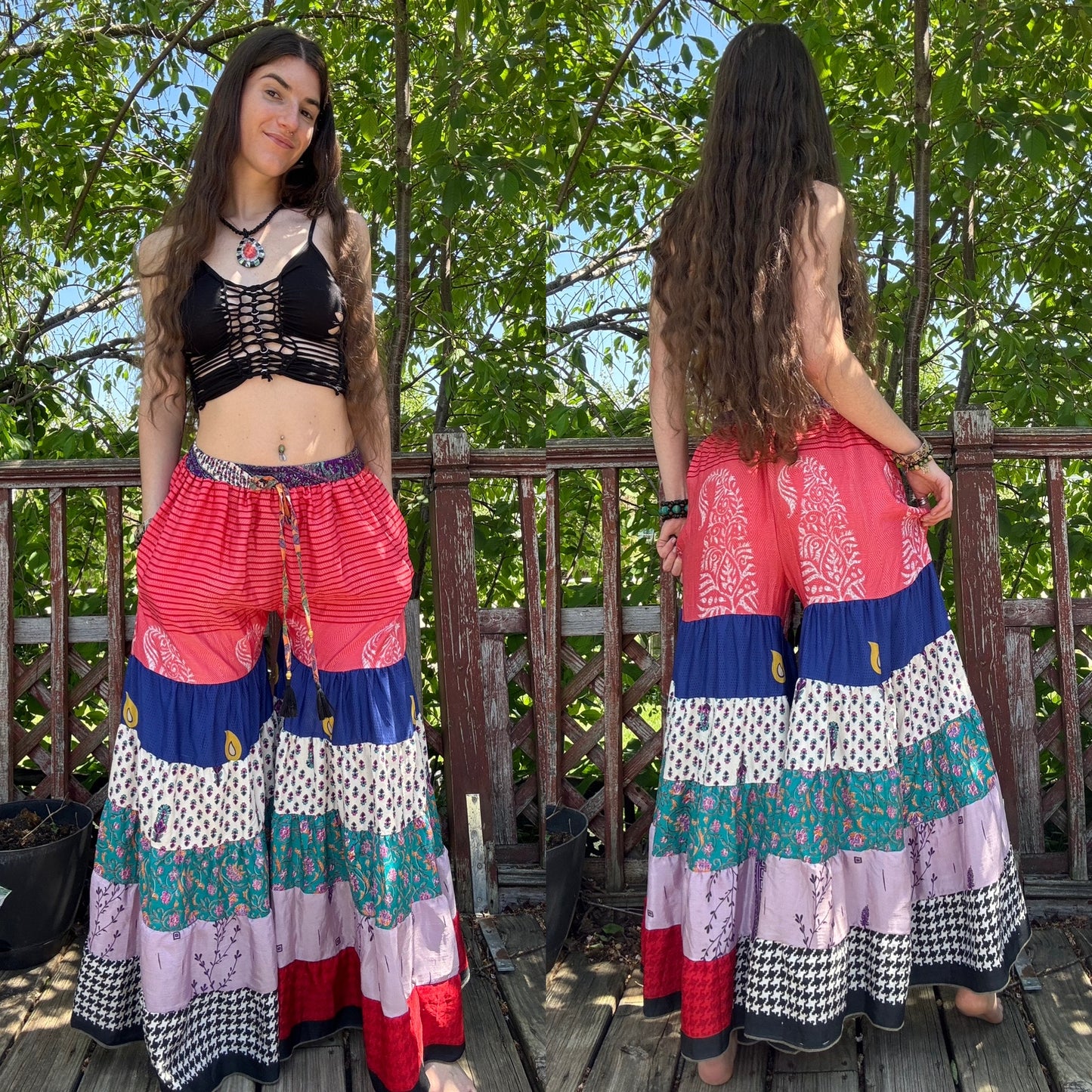 CANDY CANE WIDE LEG FUNKY DANCE PANTS