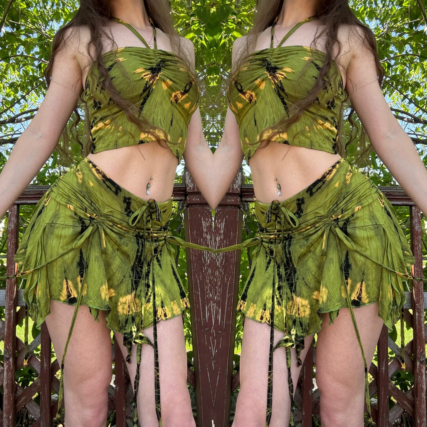TIE DYE FESTIVAL STRAPPY FAIRY SKIRT