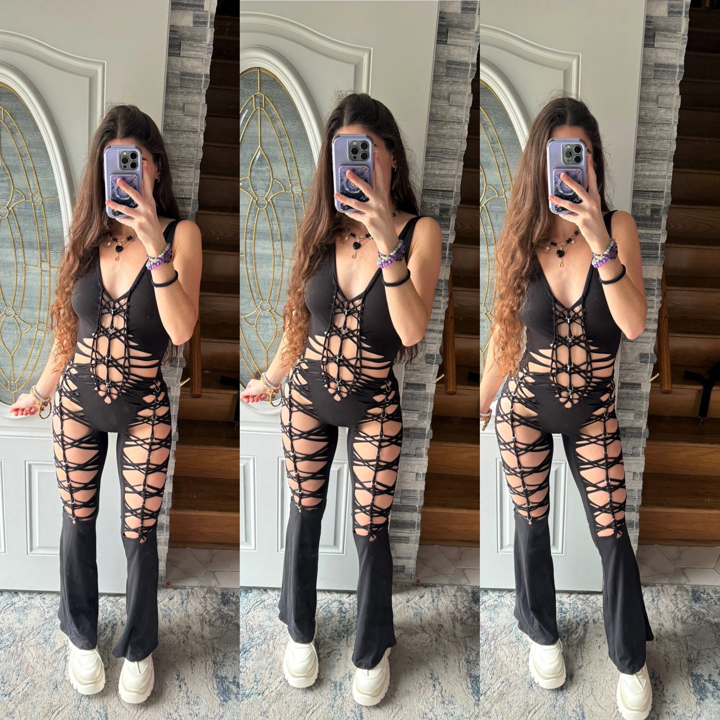 BLACK FLARE JUMPSUIT