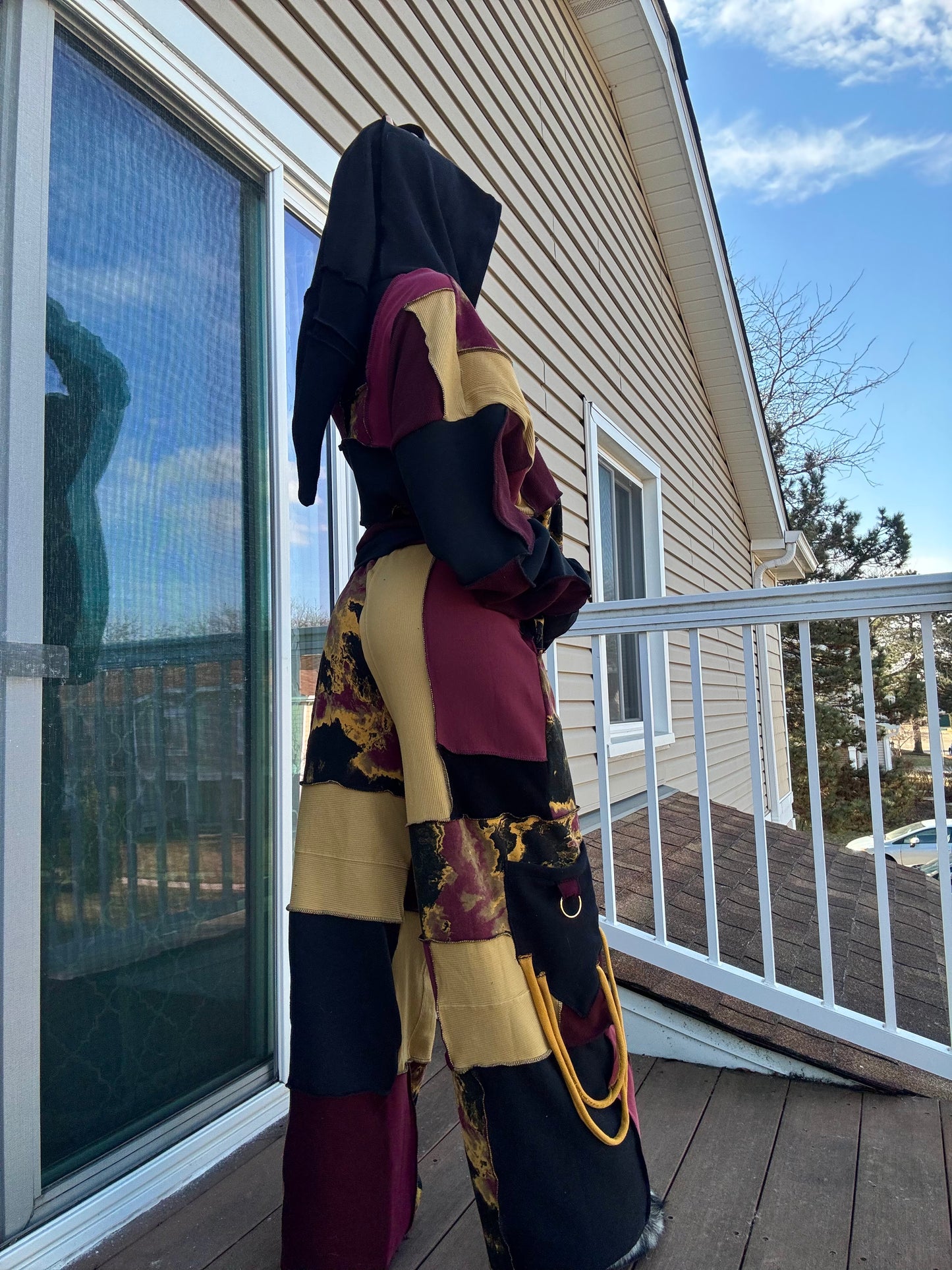 MARS UPCYCLED HOODIE + PANTS PATCHWORK SET