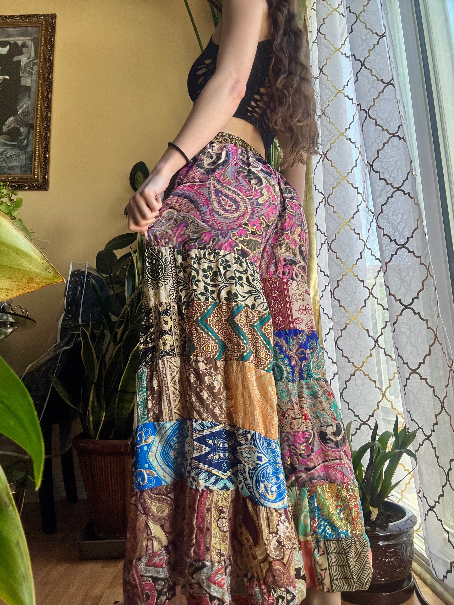 DARKER TONE FUNKY WIDE LEG BOHO PANTS
