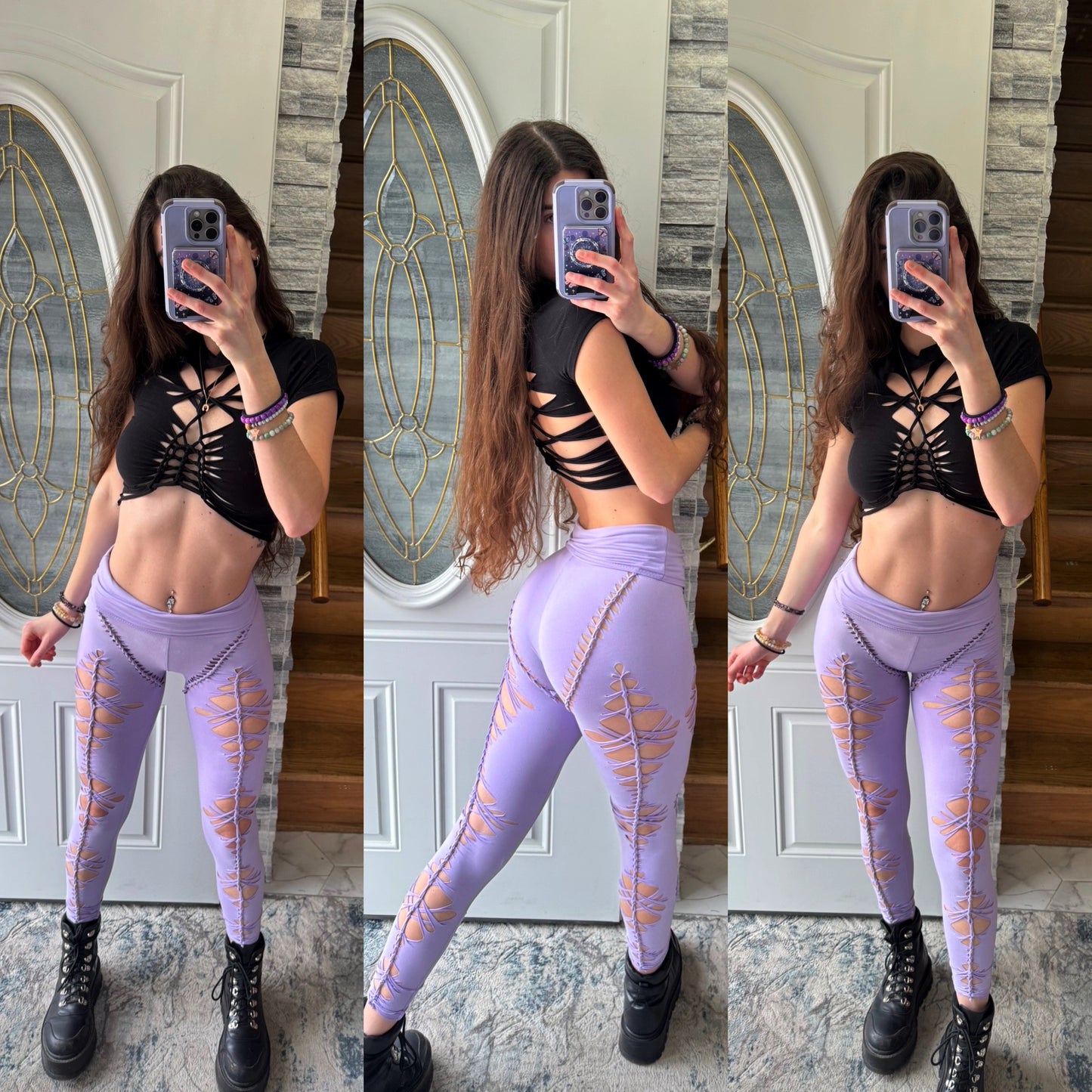 LILAC - buttery soft braided leggings
