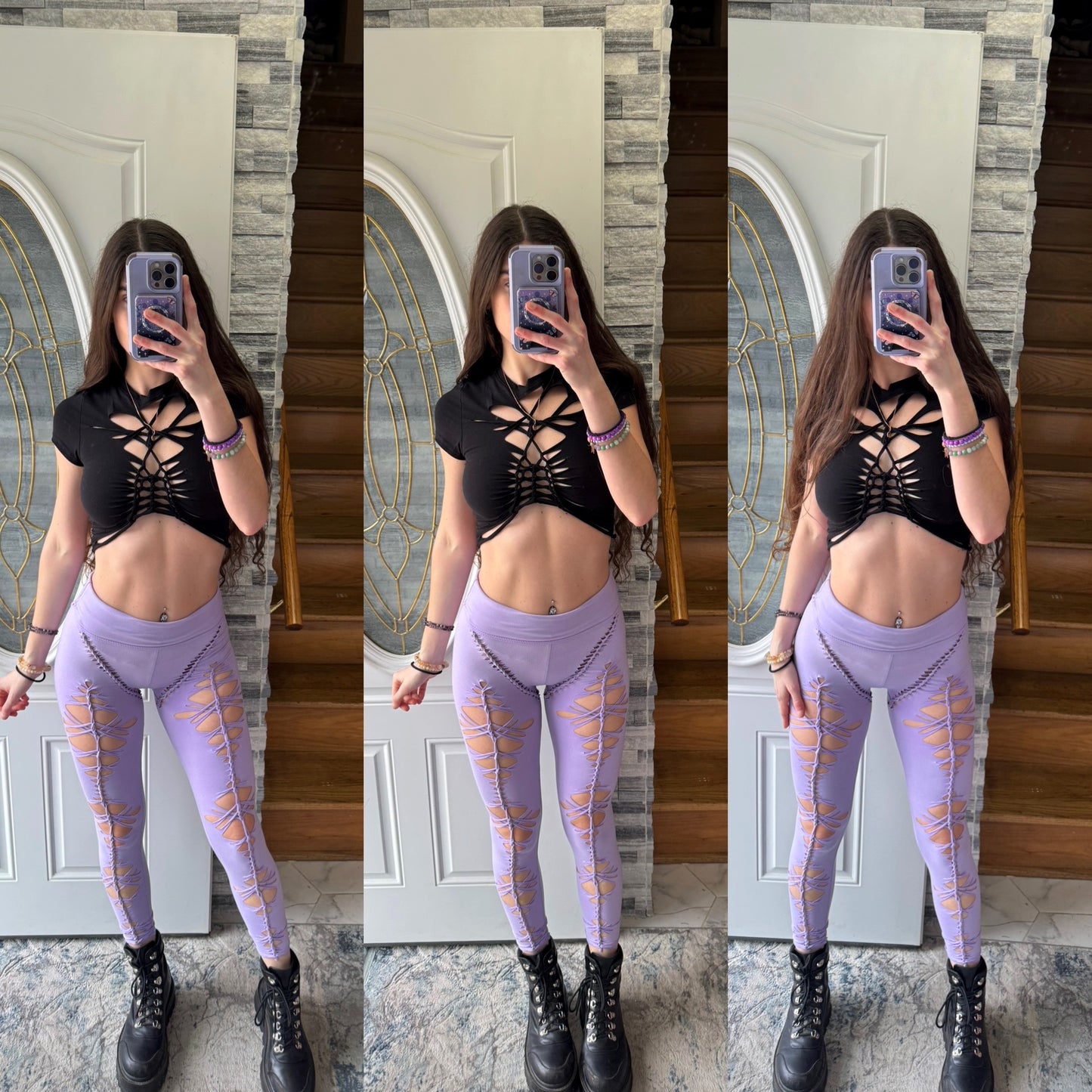 LILAC - buttery soft braided leggings