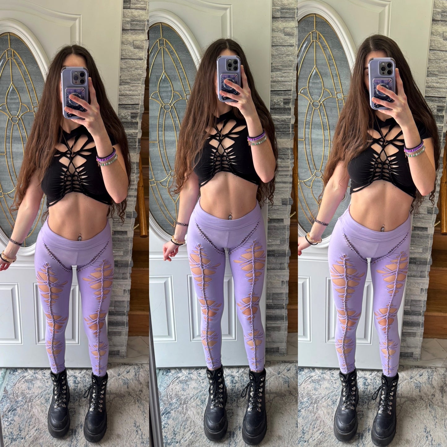 LILAC - buttery soft braided leggings