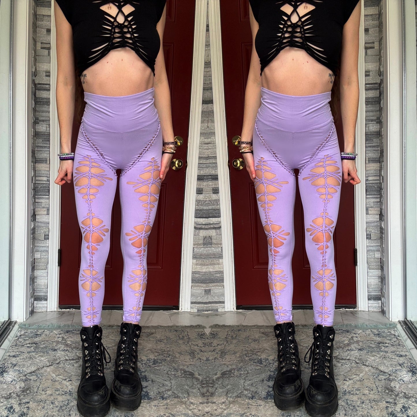 LILAC - buttery soft braided leggings