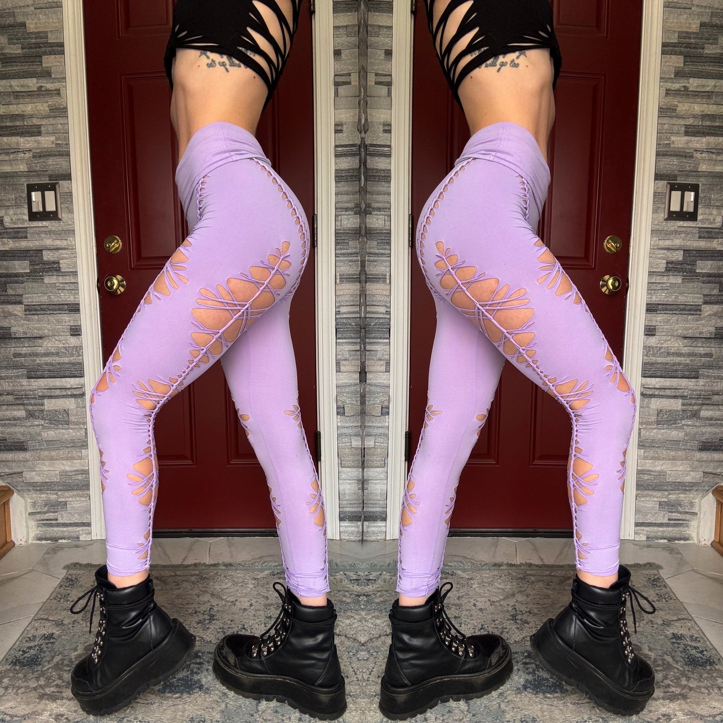 LILAC - buttery soft braided leggings
