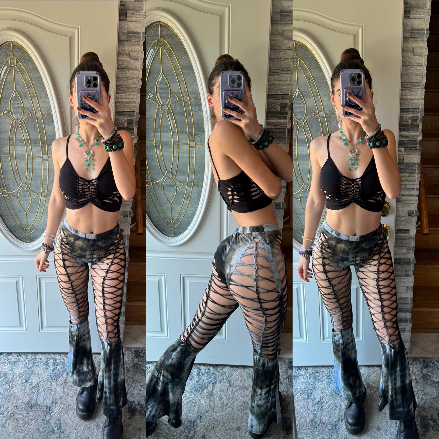 BRAIDED 2 PIECE SET - TANK+FLARE PANTS