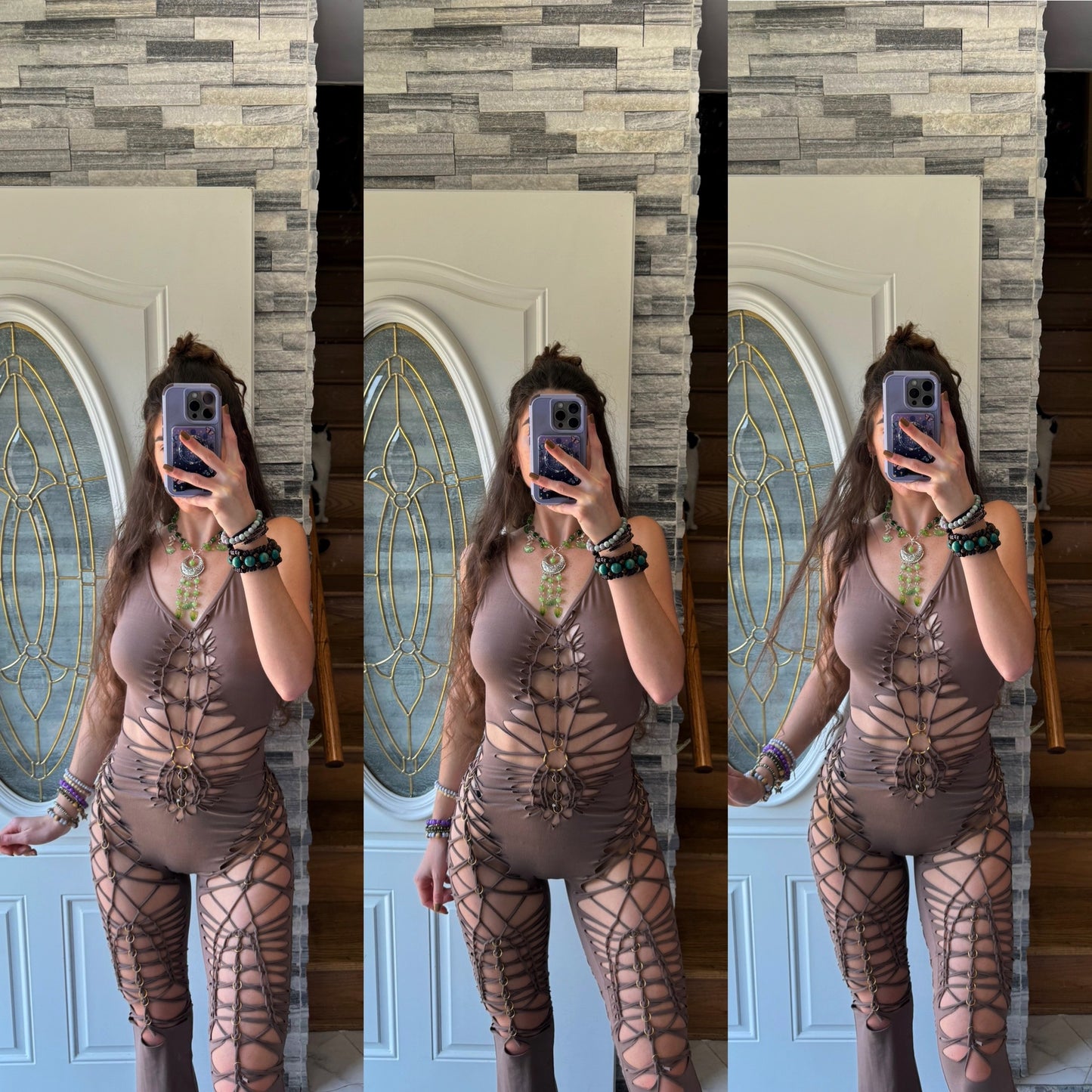 MOCHA BROWN FLARE JUMPSUIT