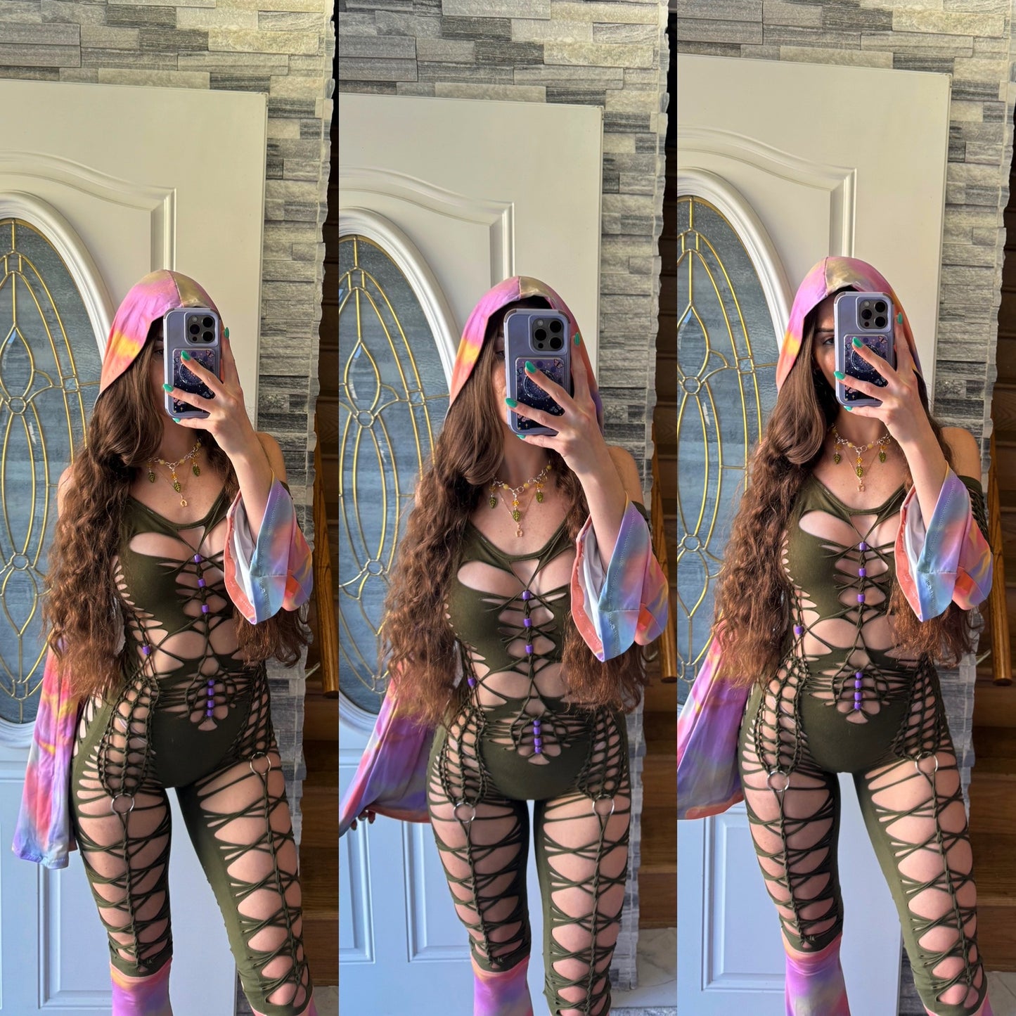 OLIVE MARTINI BRAIDED JUMPSUIT