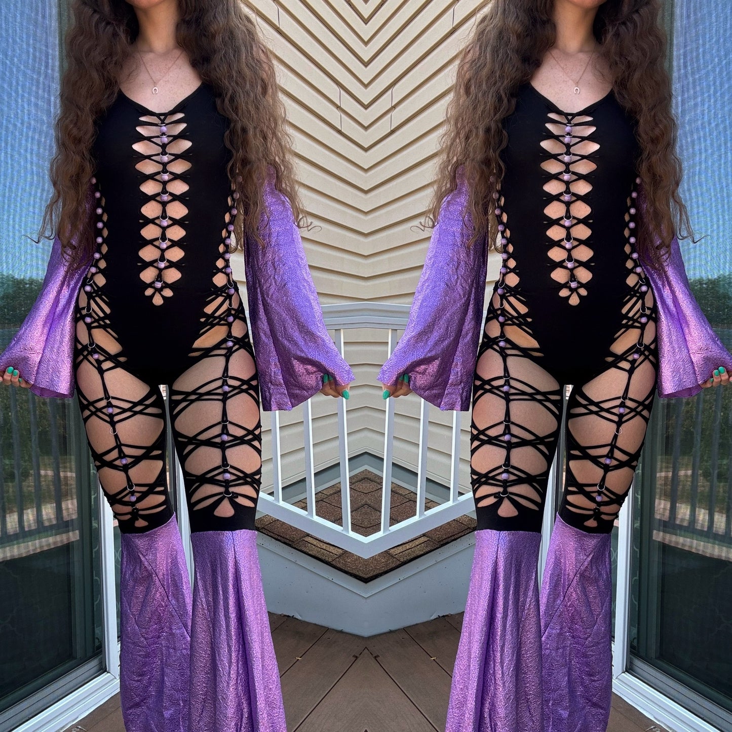 PURPLE HAZE - FLARE JUMPSUIT