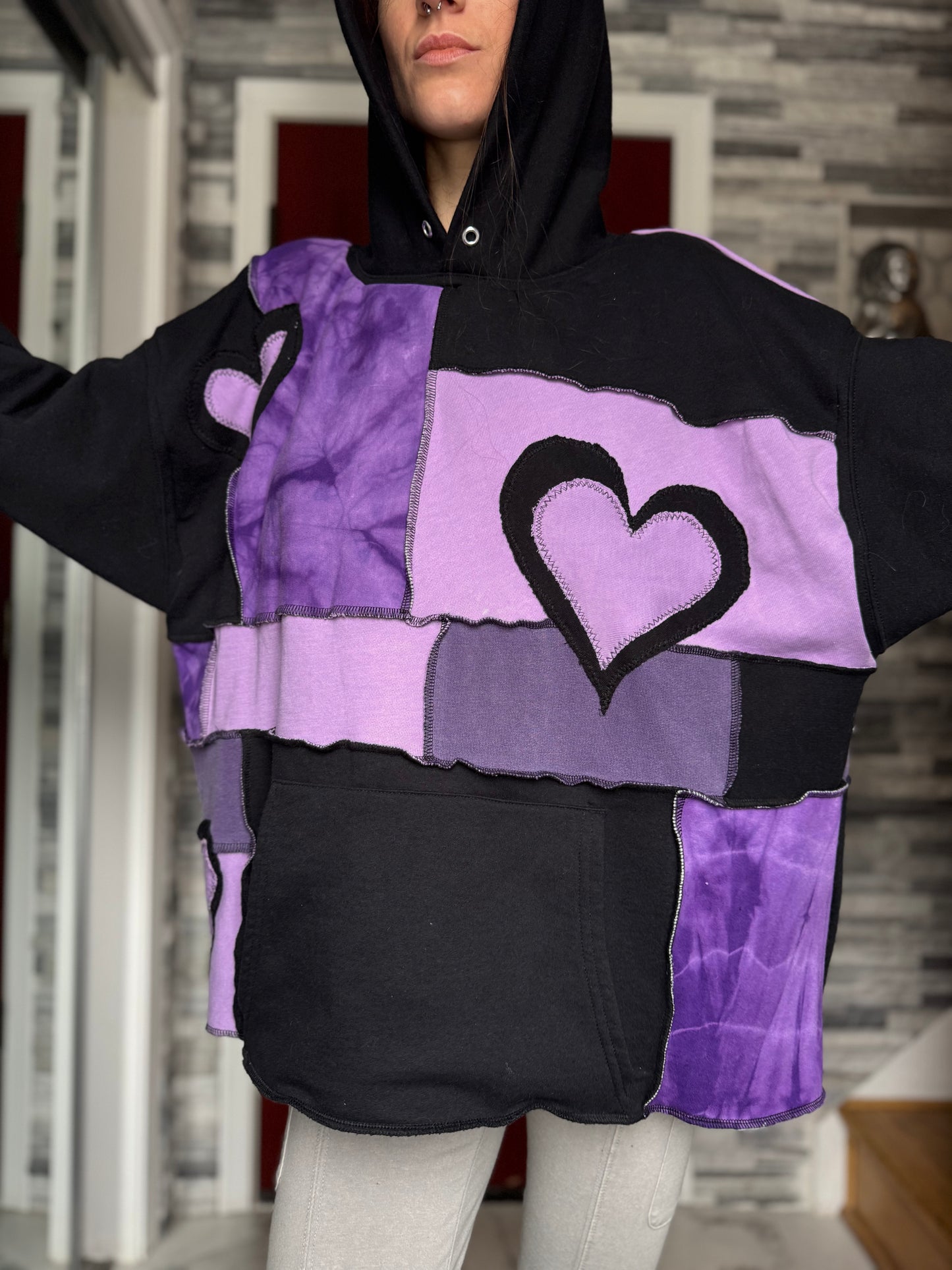 PURPLE SWIRL UPCYCLED HOODIE