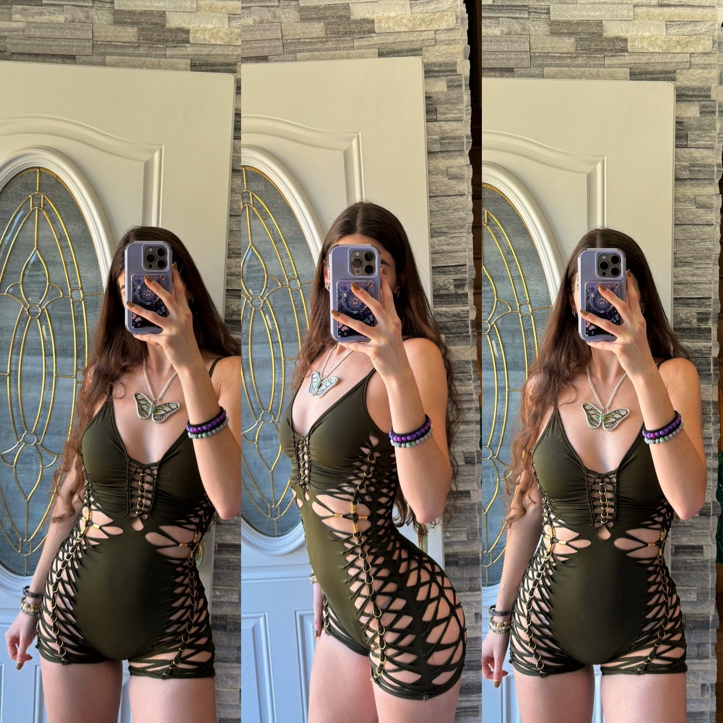 DARK OLIVE ROMPER