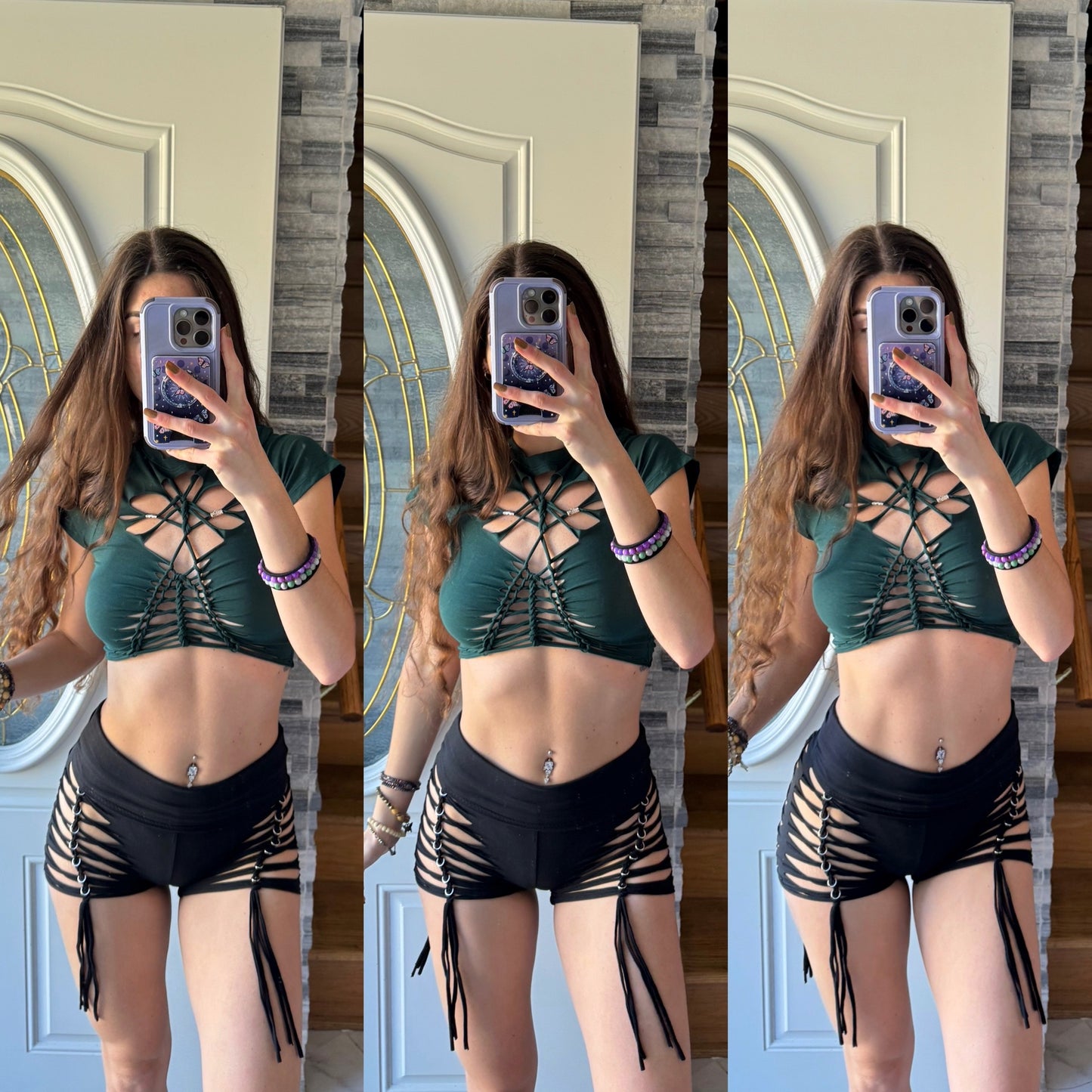 EMERALD GREEN CROPPED TEE BABY TEE