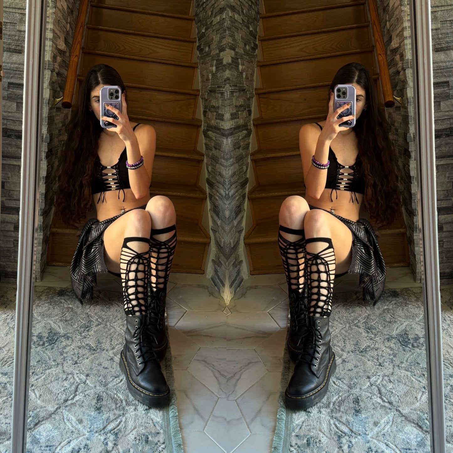 BLACK KNEE HIGH / THIGH HIGH SOCKS