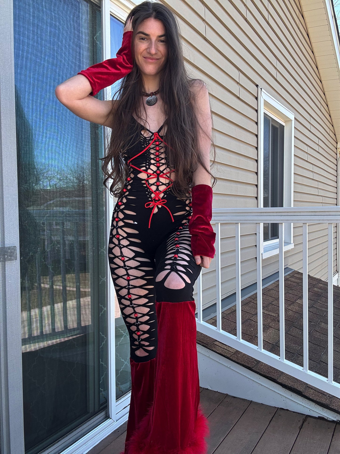 BLACK WIDOW - FLARE JUMPSUIT