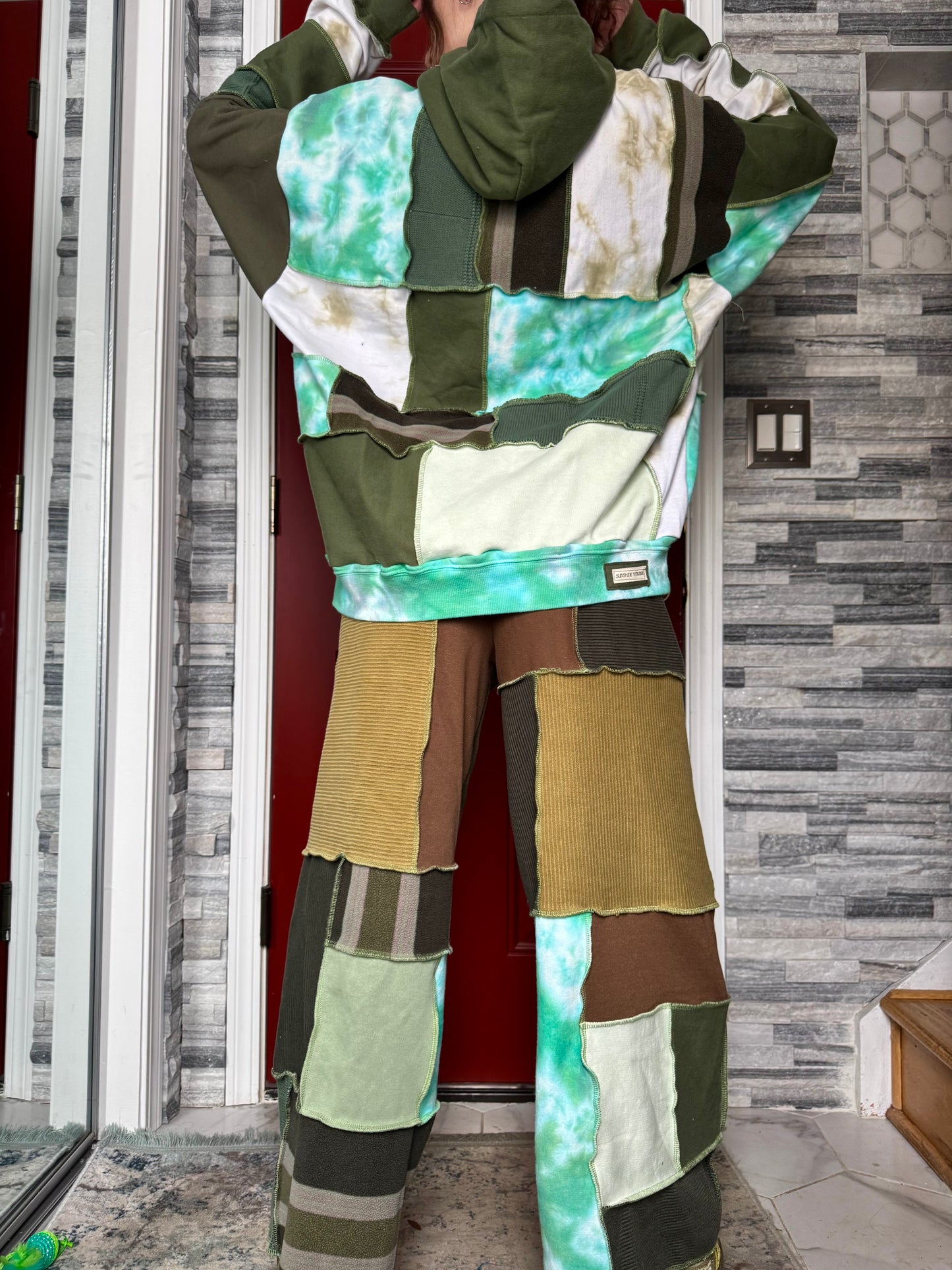 EARTHY UPCYCLED PATCHWORK PANTS