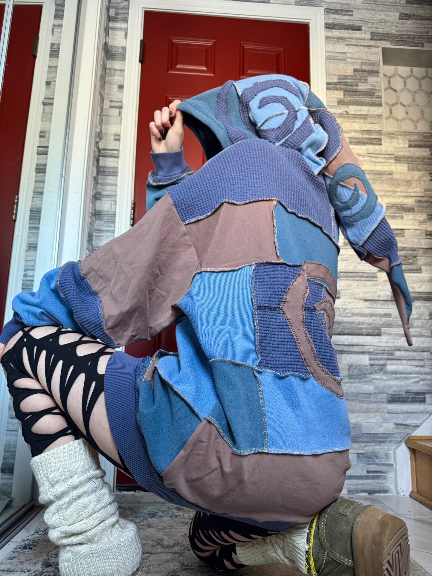 UPCYCLED PATCHWORK HOODIE