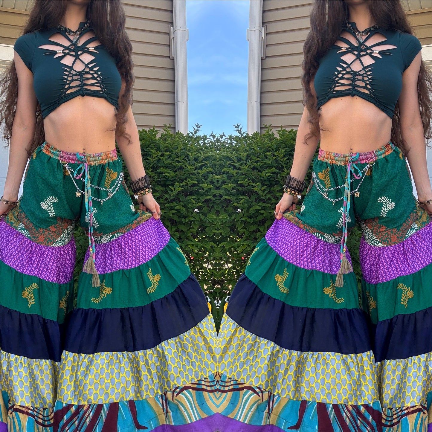 FOREST WIDE LEG FUNKY DANCE PANTS