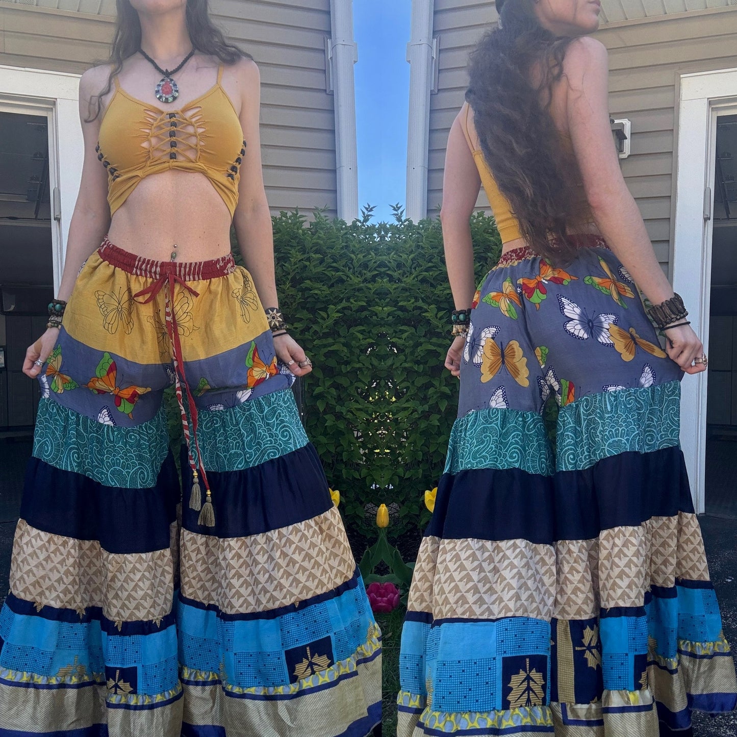 BUTTERFLY WIDE LEG FUNKY DANCE PANTS
