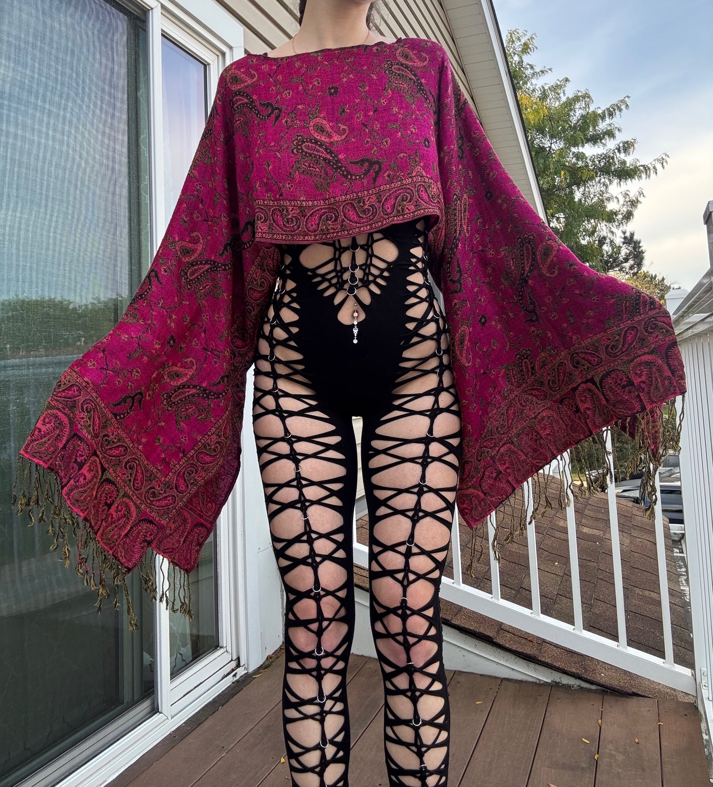 PINK FLOWY PASHMINA TOP