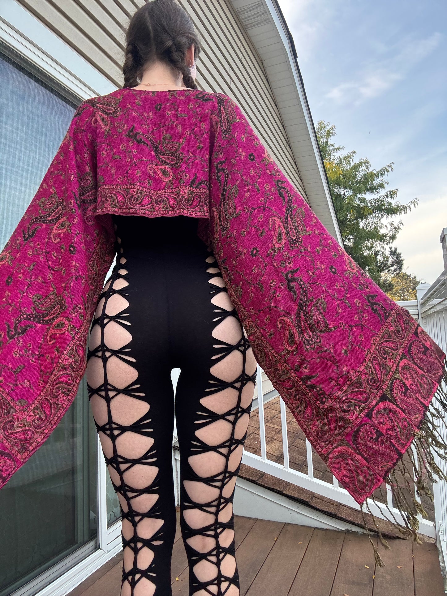 PINK FLOWY PASHMINA TOP