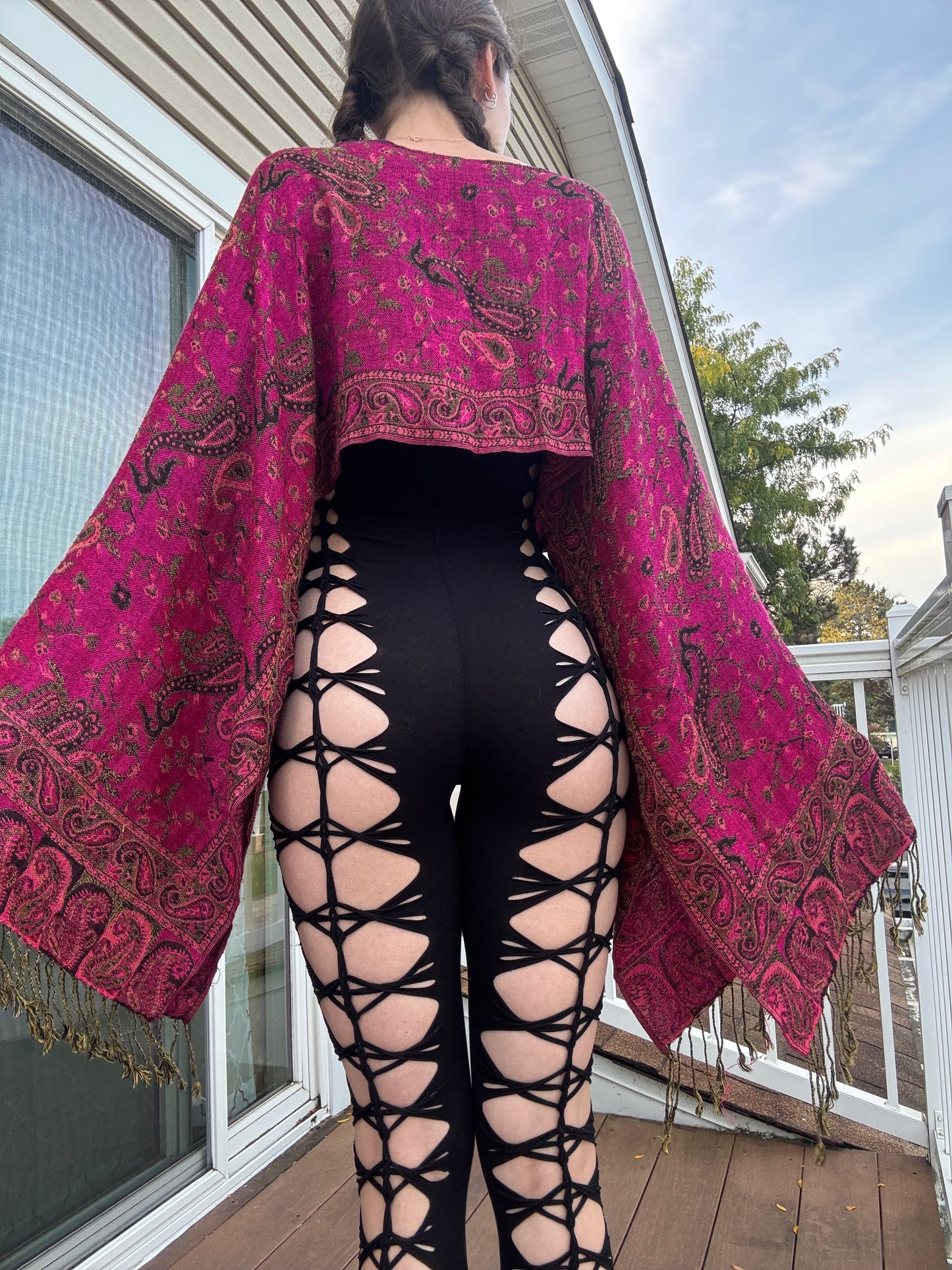 PINK FLOWY PASHMINA TOP
