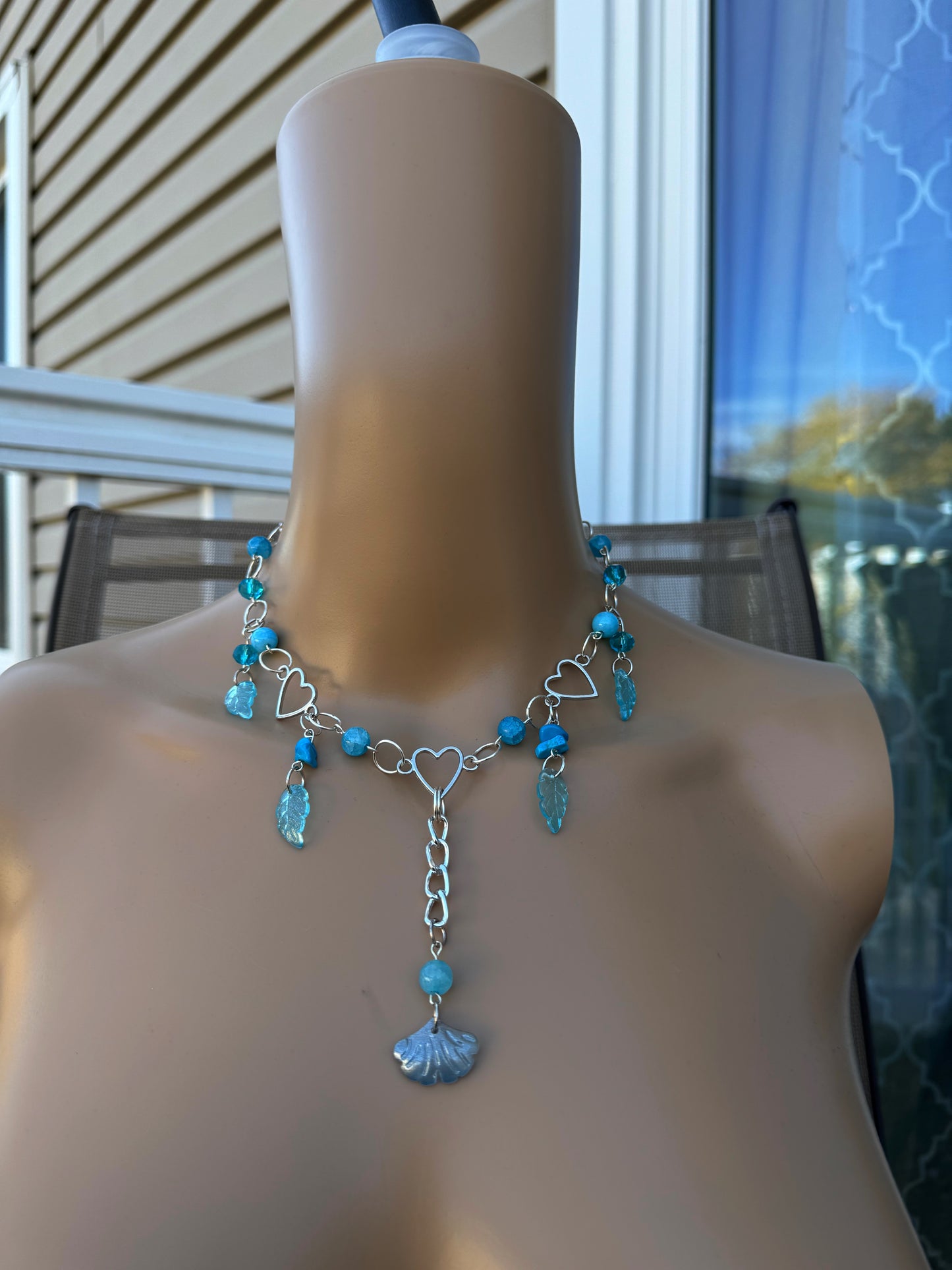 BLUE HEART NECKLACE