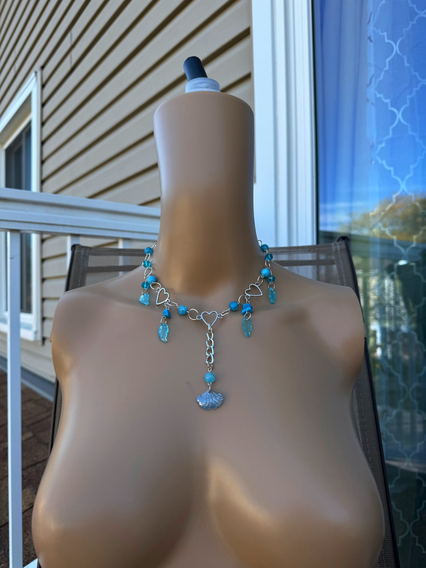 BLUE HEART NECKLACE