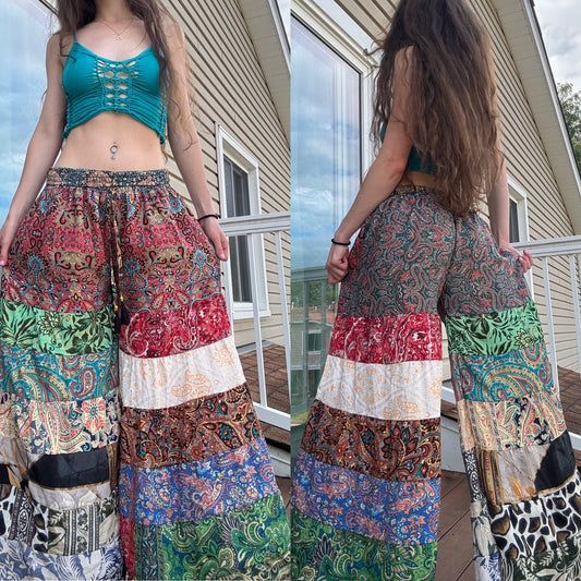 PAISLEY FUNKY WIDE LEG BOHO PANTS