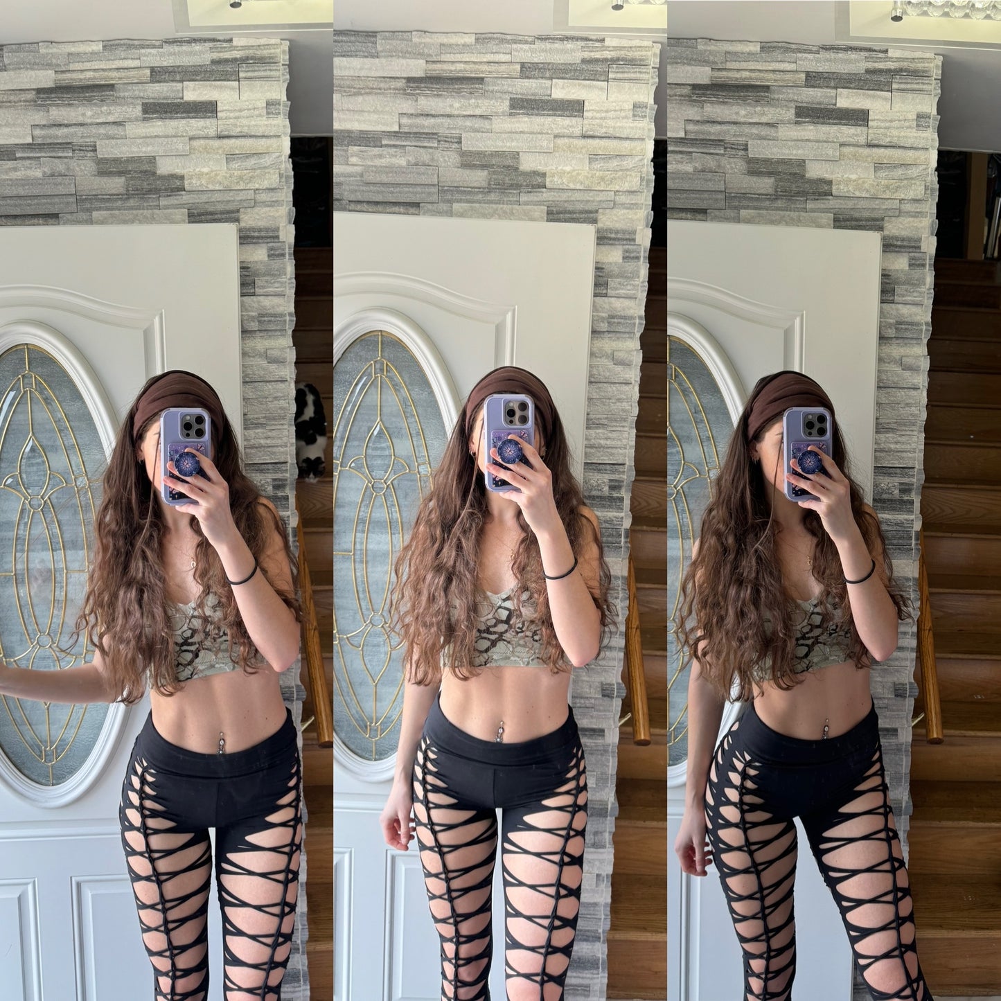 Black buttery soft braided leggings - Sunshine Vintage
