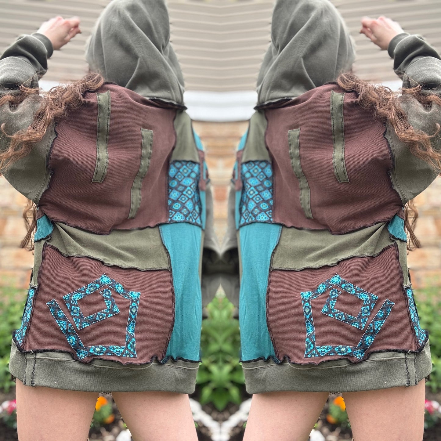 UPCYCLED PATCHWORK HOODIE