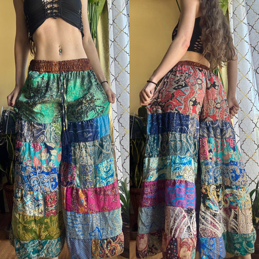OCEAN FUNKY WIDE LEG BOHO PANTS