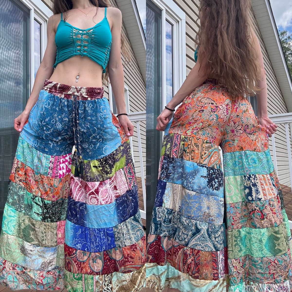 FUNKY WIDE LEG BOHO PANTS