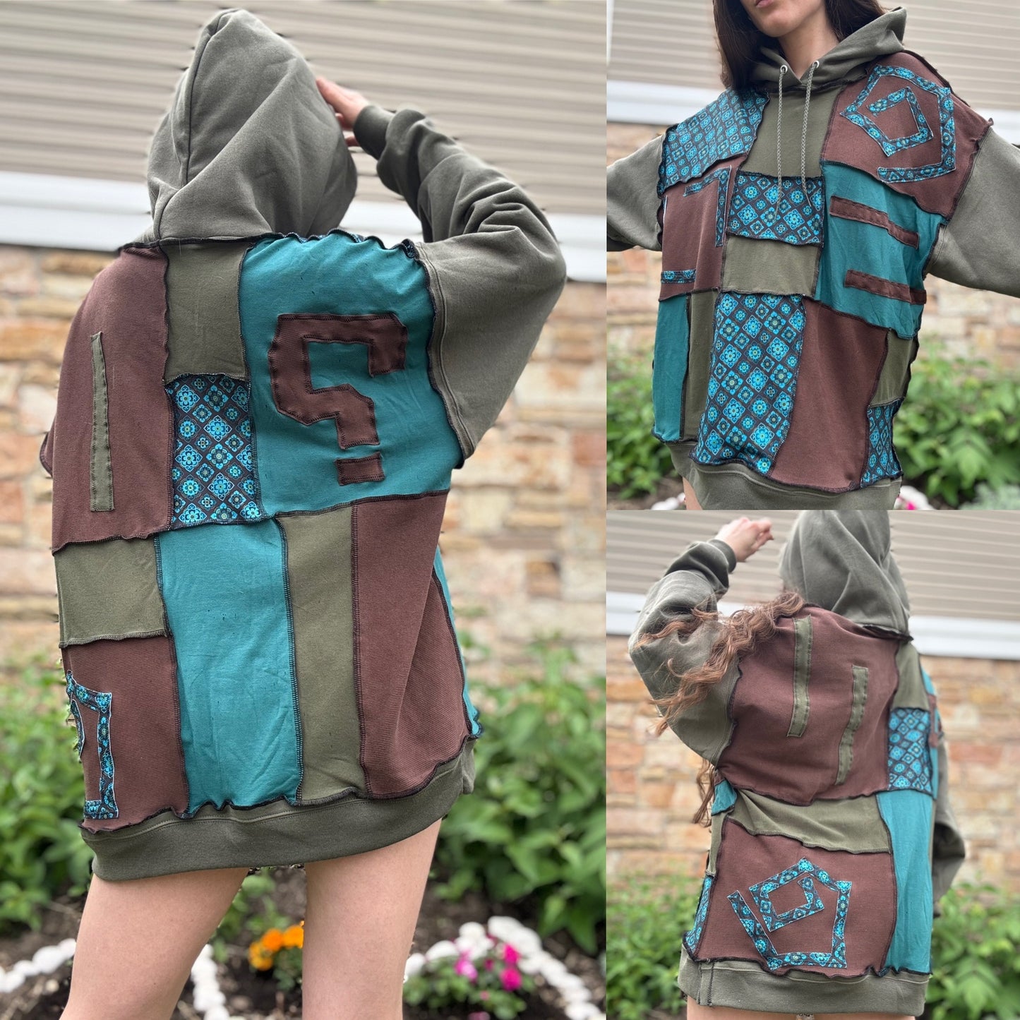UPCYCLED PATCHWORK HOODIE