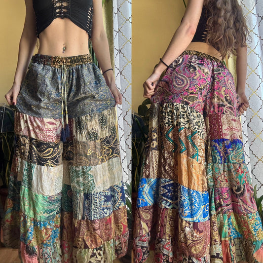 DARKER TONE FUNKY WIDE LEG BOHO PANTS