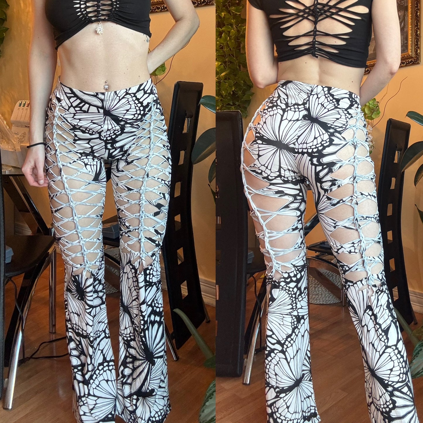 BLACK/WHITE BUTTERFLY FLARES