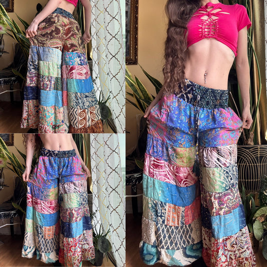 COTTON CANDY FUNKY WIDE LEG BOHO PANTS