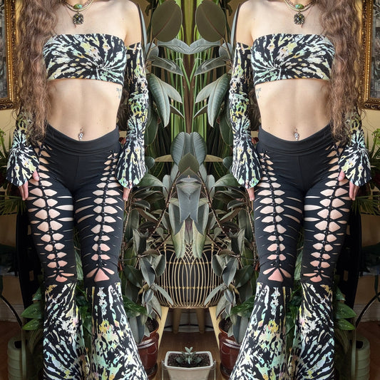 TIE DYE BRAIDED UPCYCLED 4 PIECE SET