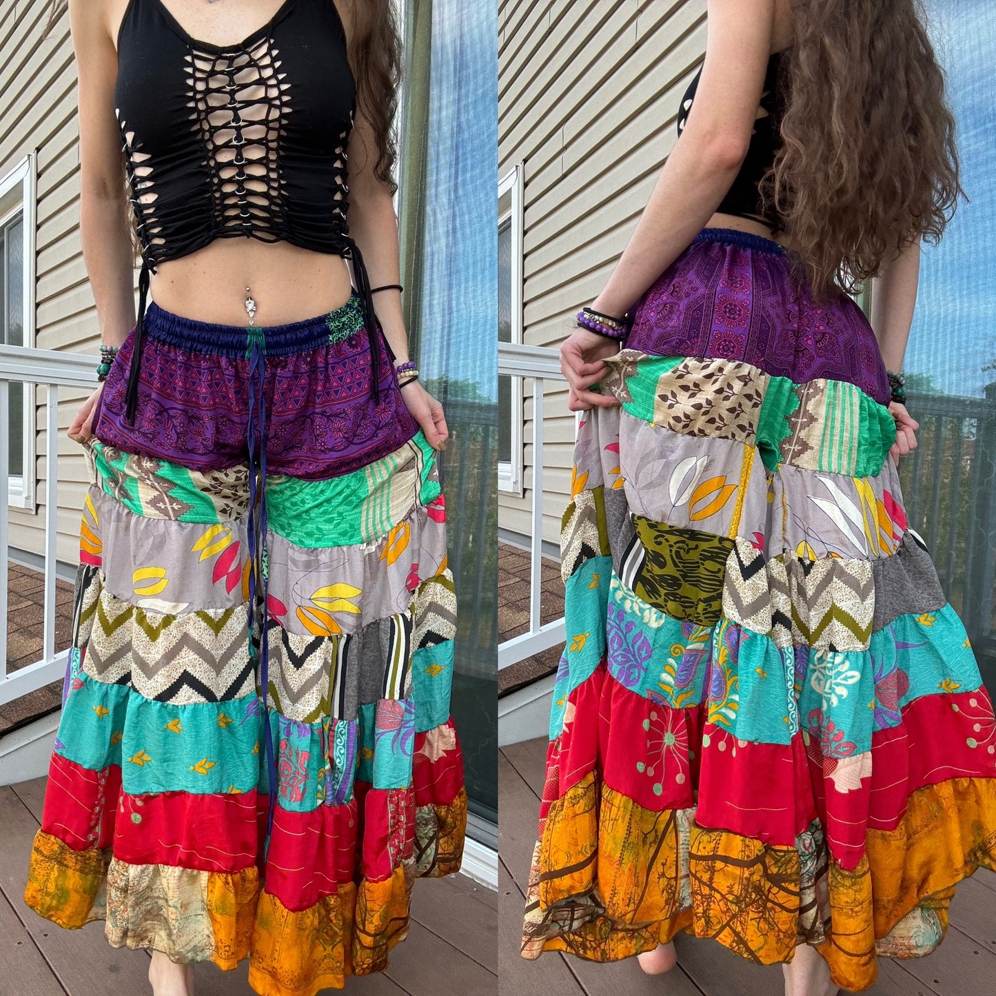 BLACK BRAIDED TANK TOP