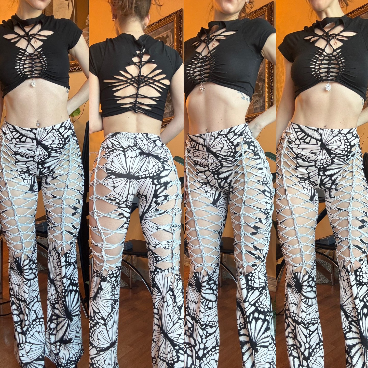 BLACK/WHITE BUTTERFLY FLARES