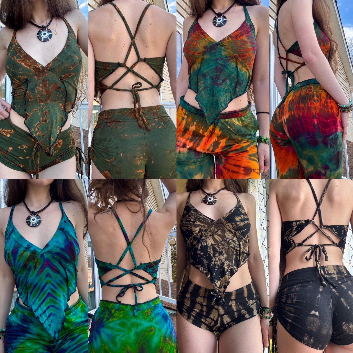 TRIANGLE FLOWY TIE DYE TOP